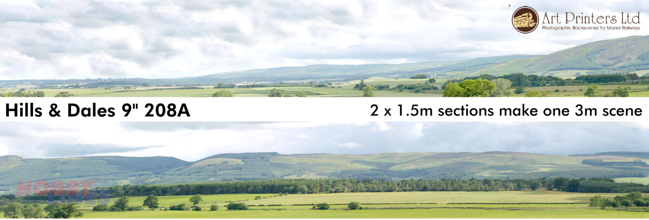 Hills & Dales - 10ft 9inch N Gauge 208A | ID Backscene | 95223