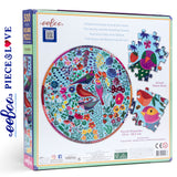 Four Birds 500 pc Round Puzzle | eeBoo | PZFBRD