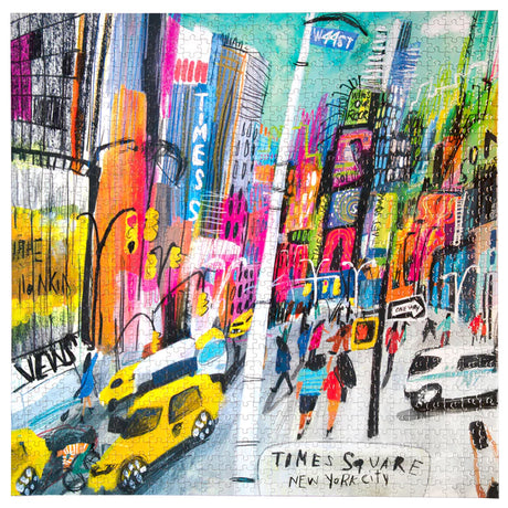 eeBoo TIMES SQUARE 1000 pc Square Jigsaw Puzzle Super Deluxe PZTTMS
