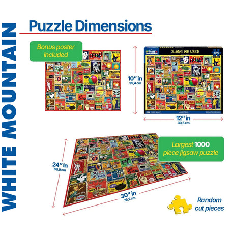Slang We Used - 1000pc Puzzle | White Mountain | 1885pz