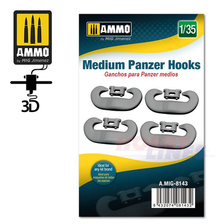 3D Printed Medium Panzer Hooks - 1/35 | Ammo by Mig Jimenez | MIG8143