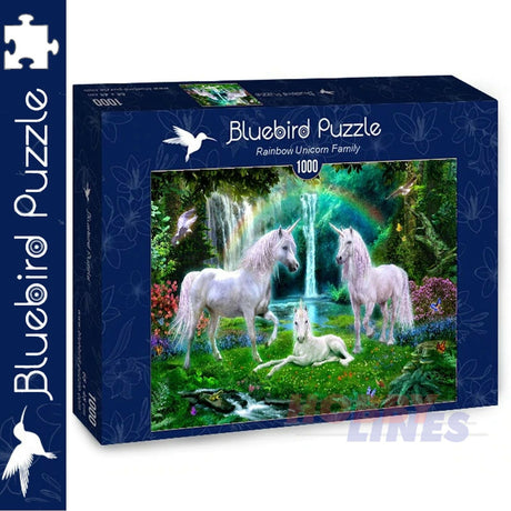 Rainbow Unicorn Family - 1000pc Puzzle | Bluebird | 70193