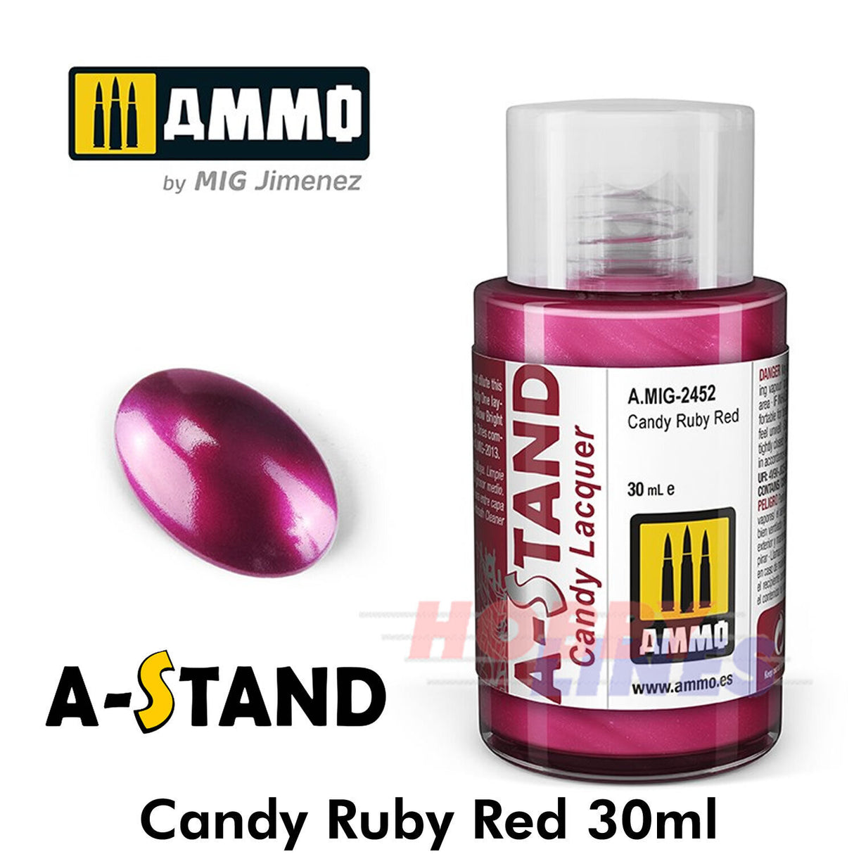 A-Stand - Candy Ruby Red -30ml Bottle | Ammo by Mig Jimenez | MIG2452