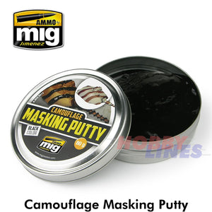 CAMOUFLAGE MASKING PUTTY Masking 80g tin Black Ammo by Mig Jiminez