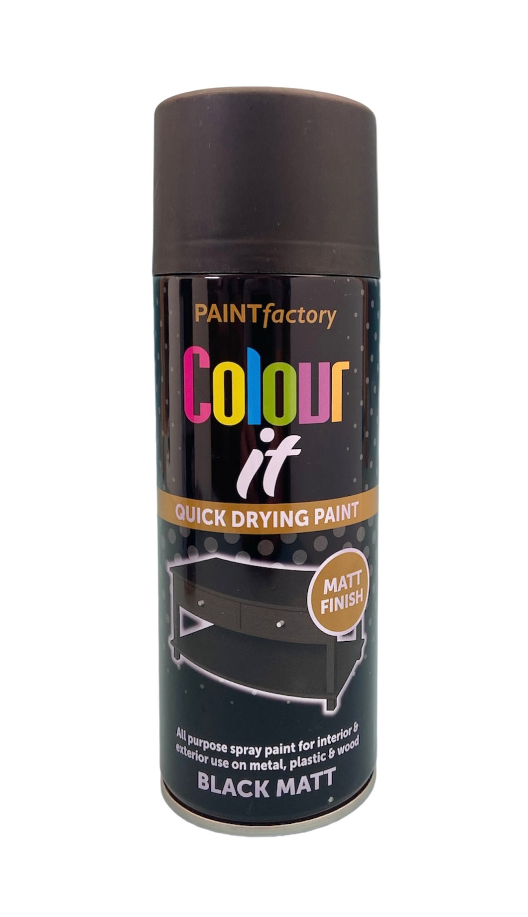 Paint Factory 1733PR Matt Black Spray