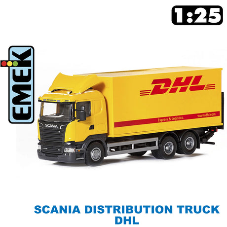 Scania Distribution Truck DHL -  Toy Truck - 1:25 | EMEK | 75-8950-90