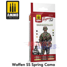 Load image into Gallery viewer, WAFFEN SS Spring Camo Figures Acrylic paints set AMMO by Mig Jimenez MIG7043
