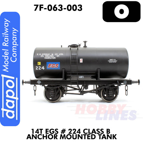 14T EGS #224 Class B Anchor Mounted Tank|  Dapol | 7F-063-001