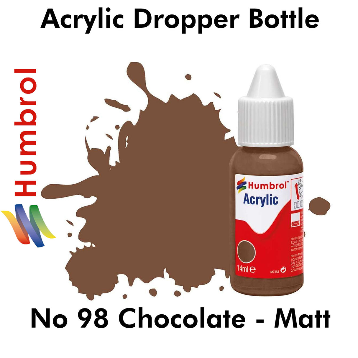 Acrylic Dropper - No 98 Chocolate - Matt | Humbrol | DB0098