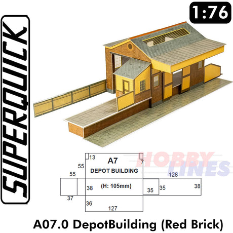GOODS DEPOT A7 Brick 1:72 OO kit Gauge Railways Building Series A A07 SuperQuick