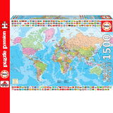Political World Map 1500 Piece Jigsaw Puzzle | Educa | 18500