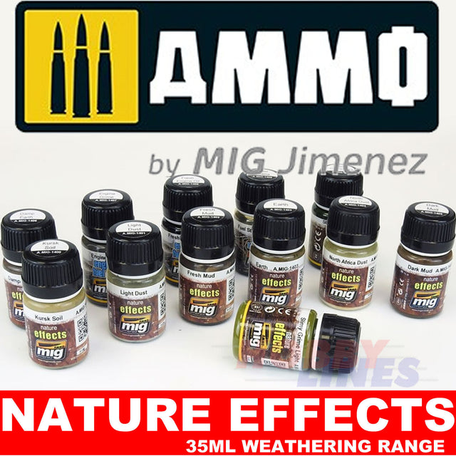NATURE EFFECTS Full Range 35ml jar weathering AMMO By Mig Jimenez