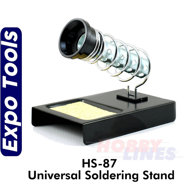 Universal Soldering Iron Stand HS-87 Tip Cleaning Sponge Expo Tools 77551