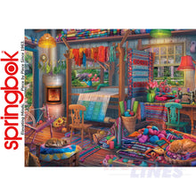 Load image into Gallery viewer, WEAVER&#39;S COTTAGE 1000 piece SPRINGBOK Jigsaw Puzzle Random Cut Super Deluxe
