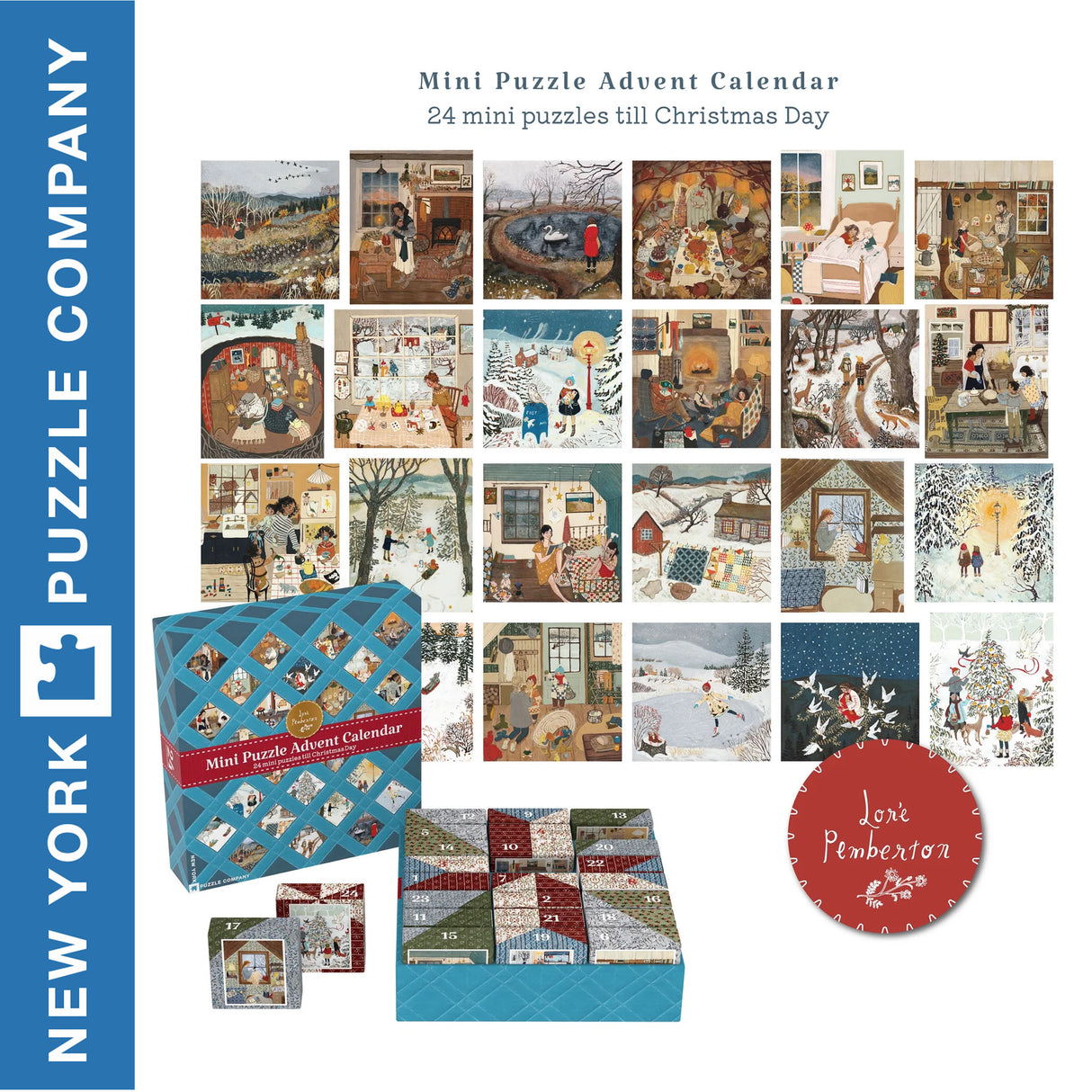 Loré Pemberton Advent Calendar -24 Mini Puzzles | New York Puzzle Company | NPZLP2350