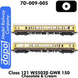 Class 121 W55020 GWR 150 Chocolate and Cream | Dapol | 7D-009-005