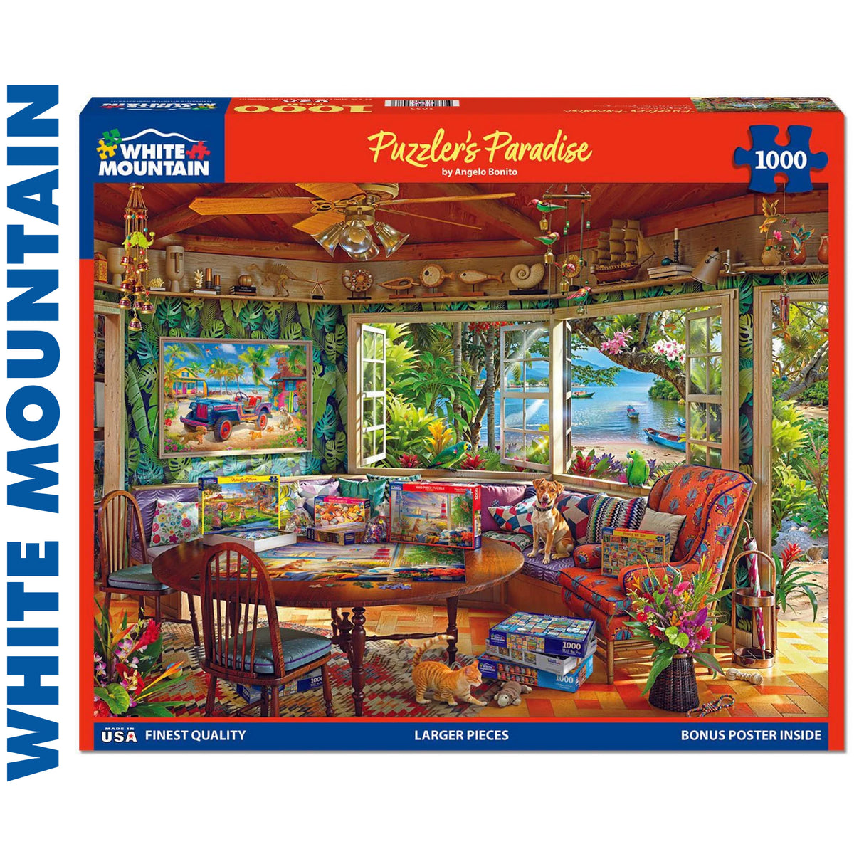 Puzzler's Paradise - 1000pc Jigsaw Puzzle | White Mountain | 2093pz