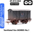 Ventilated Van MORRIS No1 Weathered 1:76 OO freight wagon | Dapol | 4F-012-062