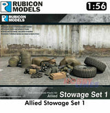 Allied Stowage Set 1 Diorama Plastic Model Kit 1:56 Rubicon Models 280033