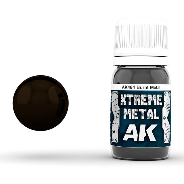Xtreme Metal - Burnt Metal - Acrylic Paint 30ml | Ak interactive | AK484