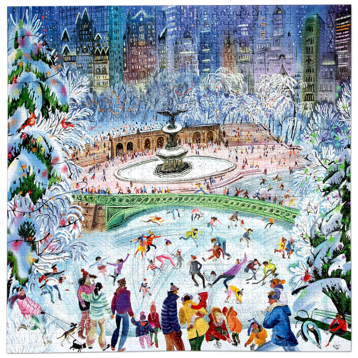 New York City Ice Skaters 1000 pc Puzzle | eeBoo | PZT743