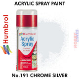 No  191 Chrome Silver 150ML Humbrol Sprays 