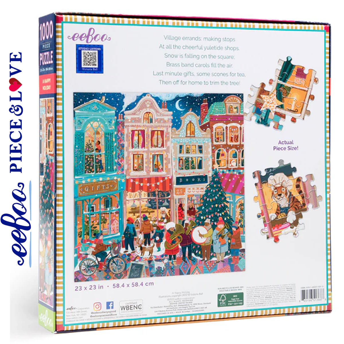 A Happy Holiday - 1000pc Puzzle | eeBoo |  PZTHOD