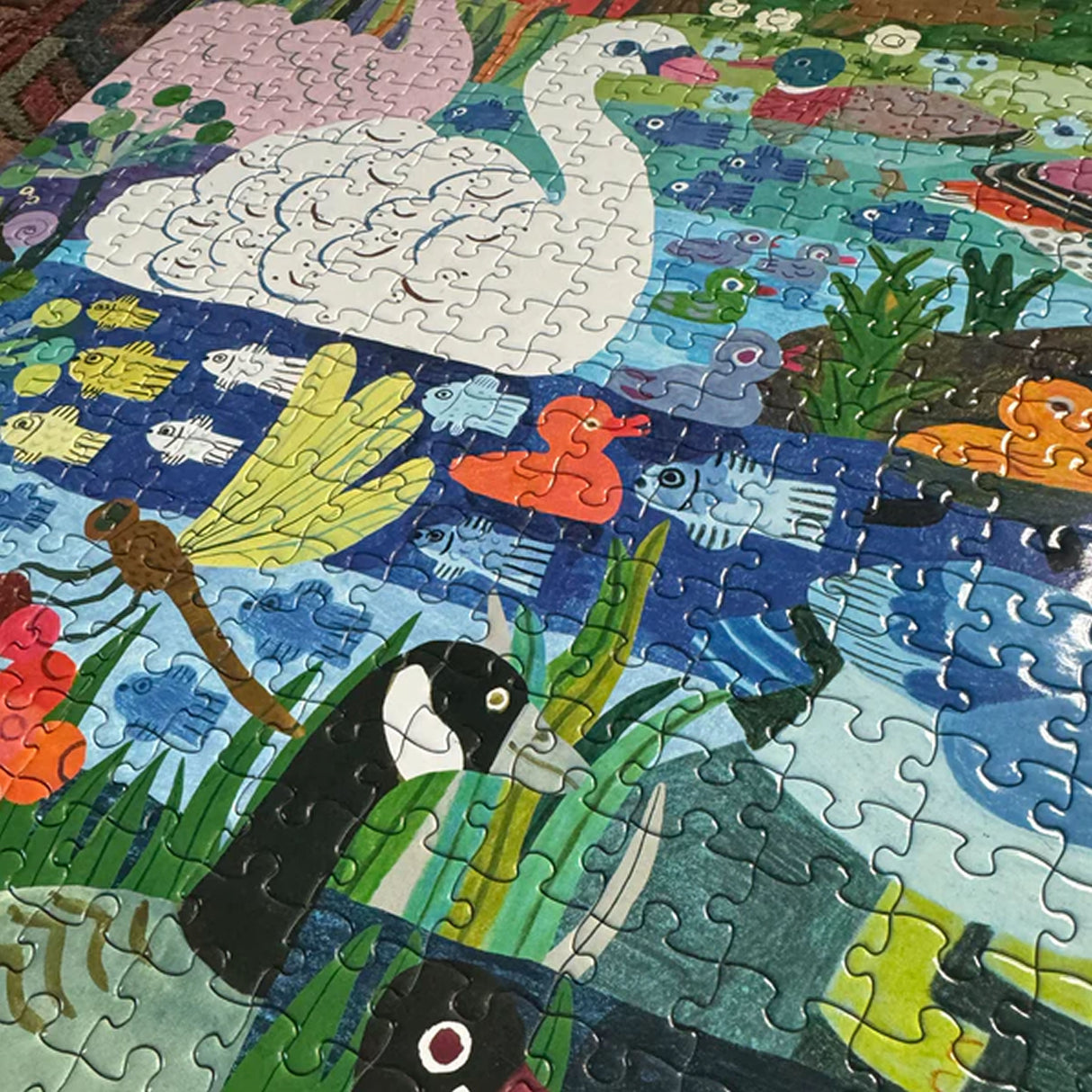 eeBoo DUCKS IN THE CLEARING 1000 pc Square Jigsaw Puzzle Super Deluxe PZTDIC