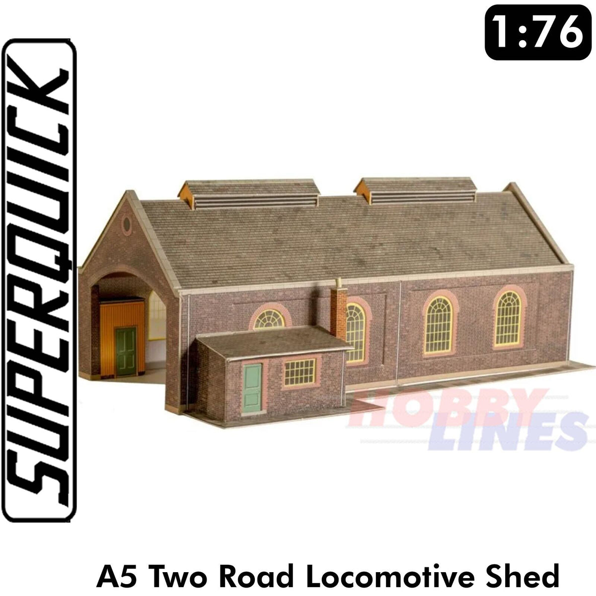 TWO ROAD LOCO SHED A5 1:72 OO HO Gauge Railways Building Series A A05 SuperQuick
