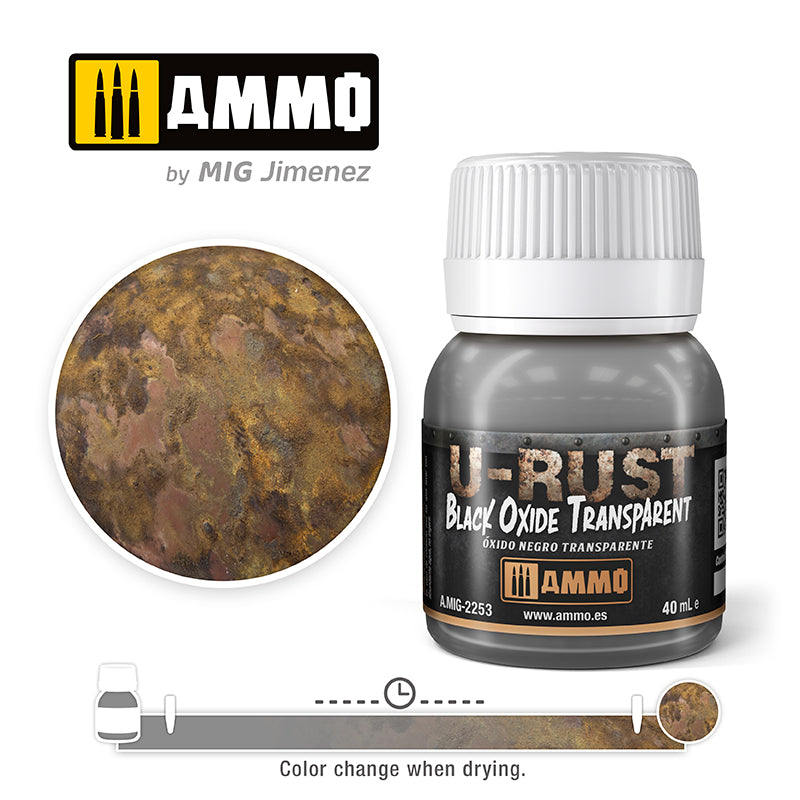 U-Rust - Black Oxide Transparent - 40ml | Ammo by Mig Jimenez | MIG2253