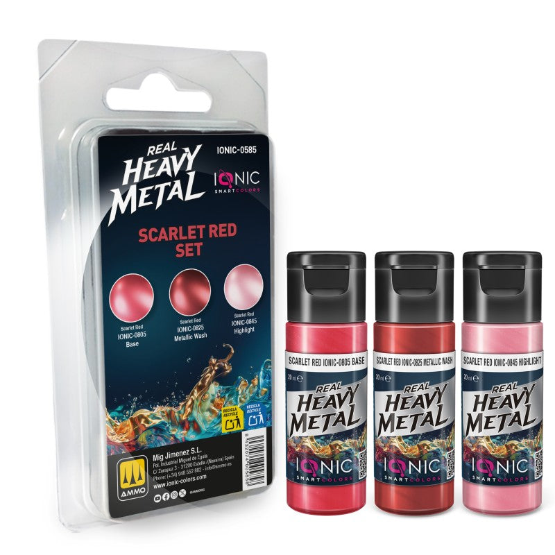 Real Heavy Metal - Molten Red Set - 3 x 20ml | IONIC | IONIC0584