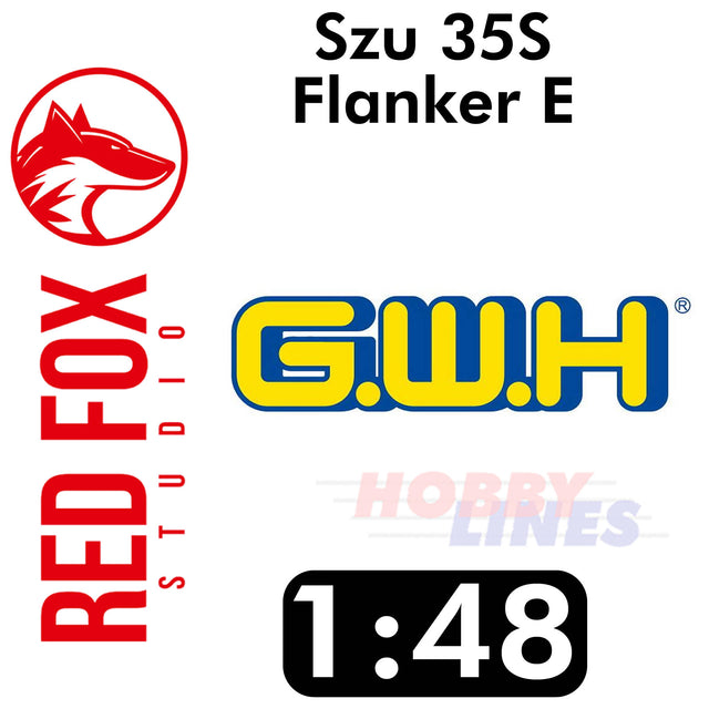 Sukhoi Szu 35S Flanker E 3D decals for 1:48 GWH kit Red Fox Studio RFSQS-48046