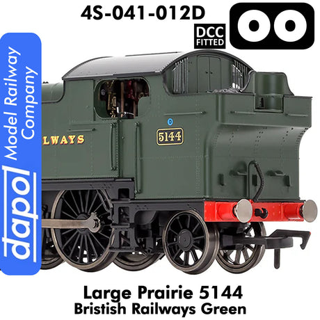 LARGE PRAIRIE 5144 BR Green DCC Fitted Steam Locomotive |  Dapol | 4S-041-012D
