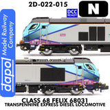 Class 68 Felix 68031 Transpennine Express  - DCC ready |  Dapol | 2D-022-015