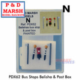 Bus Stops Belisha and Post Box | P&D Marsh | X62