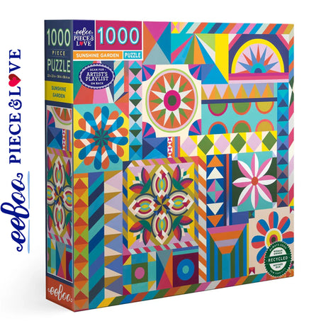 eeBoo SUNSHINE GARDEN 1000 pc Square Jigsaw Puzzle Super Deluxe PZTSNG