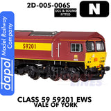 Class 59 59201 EWS Vale of York  - DCC & Sound | Dapol | 2D-005-006S