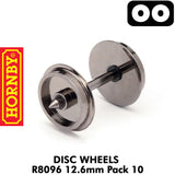  OO Gauge Disc Wheels & Axels 12.6mm - 10 Pack | Hornby | R8096