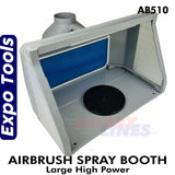 Airbrush SPRAY BOOTH High Power Large Portable w. Built in LED Light Expo AB510