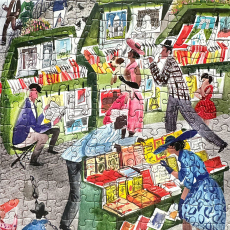 eeBoo PARIS BOOKSELLER 1000 pc Square Jigsaw Puzzle Super Deluxe PZTPBS