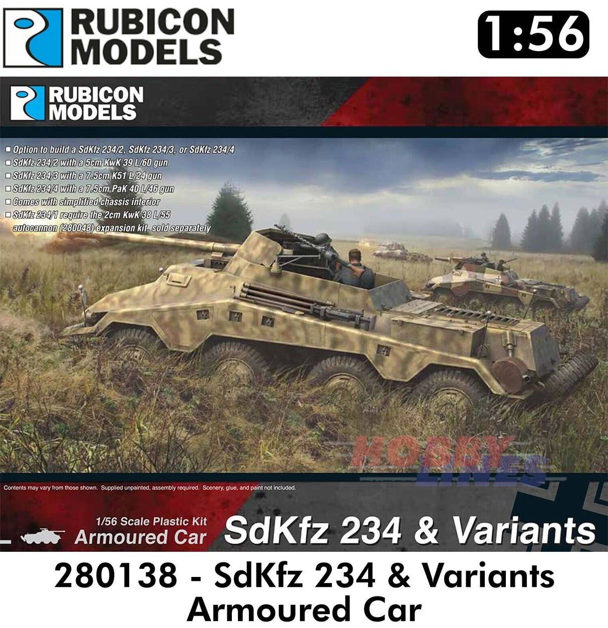 SdKfz 234 & Variants Armoured Car | Rubicon Model | 280138