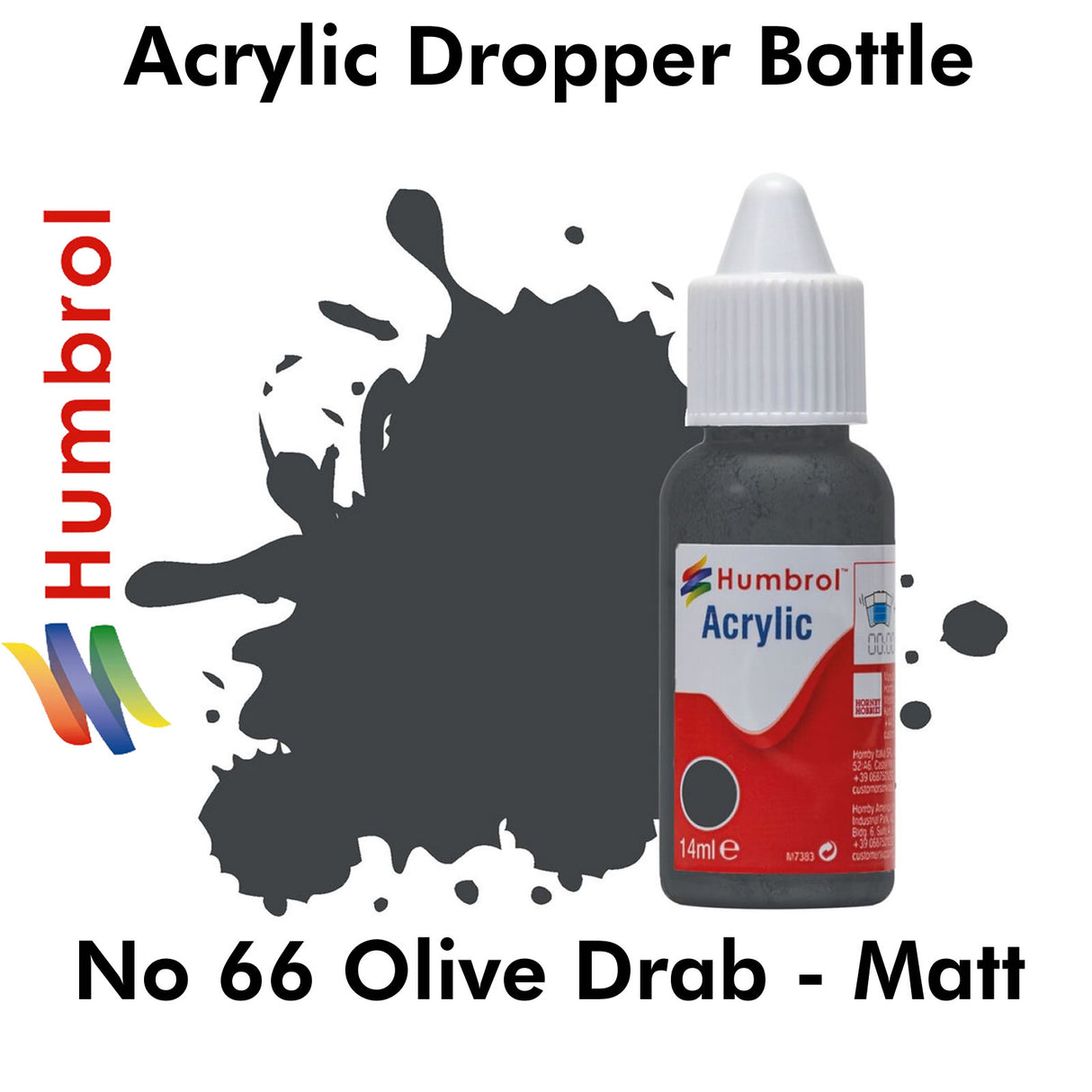 Acrylic Dropper - No 66 Olive Drab - Matt | Humbrol | DB0066