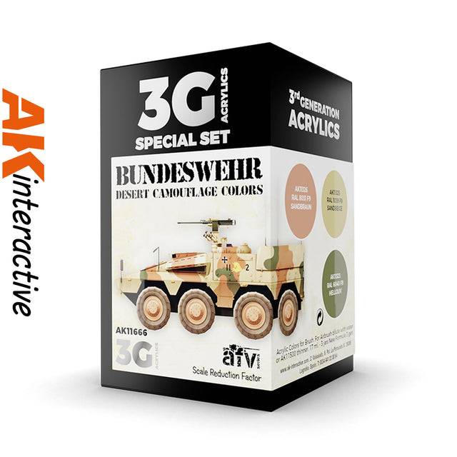 3G Special Set - Bundeswehr Desert Camouflage Colors - 3 x 17ml | AK interactive | AK11666