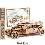Hot Rod Car - 3D Puzzle | Wooden City | WR339