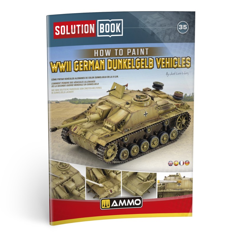 Solution Book 35 -  How to Paint WWII German Dunkelgelb Vehicles | Ammo by Mig Jimenez | MIG6537