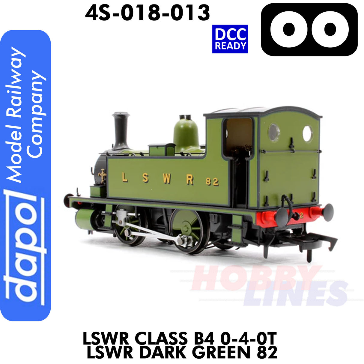 LSWR Class BF 0-4-0T LSWR Dark Green 82 - DCC Ready  | Dapol | 4S-0018-013