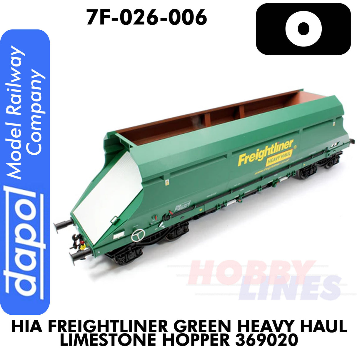HIA Freightliner Green Heavy Haul Limestone Hopper 369020  | Dapol | 7F-026-006