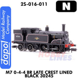 M7 0-4-4 BR Late Crest Lined Black 30245 | Dapol | 2S-016-011