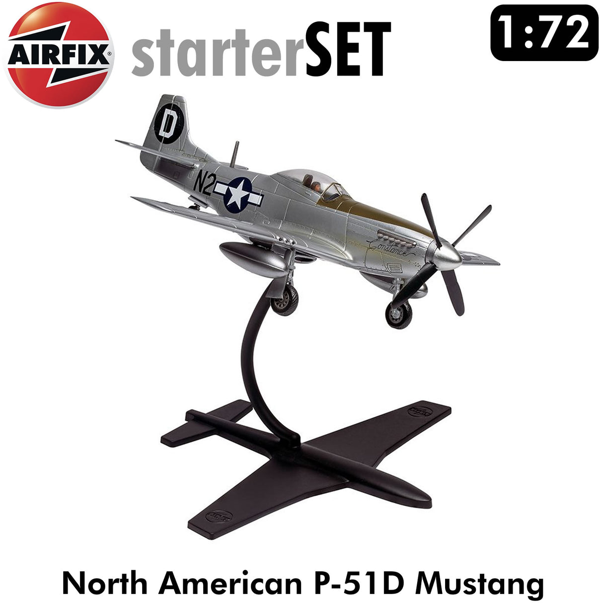 North American P-51D Mustang WWII  Starter Set | Airfix | A55013