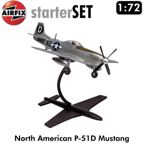 North American P-51D Mustang WWII  Starter Set | Airfix | A55013